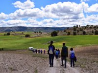  Walking towards the mountains 