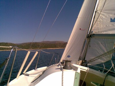 Clase de vela en El Burguillo al atardecer