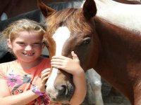  student with the foal 