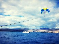 Parascending desde el barco en Gran Canaria