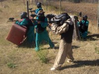  Playing paintball 