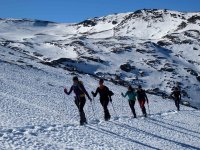  Practicing winter hiking in Sierra Nevada 