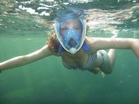  Snorkeling with a full mask 