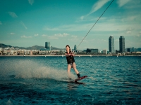 Lezione di teoria del wakeboard e partenza da Puerto Olímpico