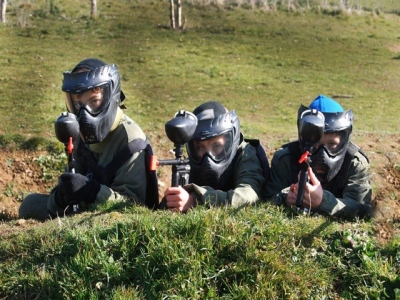 Paintball giovane a Colmenar 150 palline Menu+Dessert