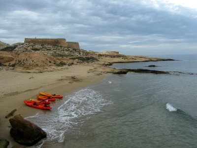 Ruta de iniciación en kayak de mar, Cabo de Gata
