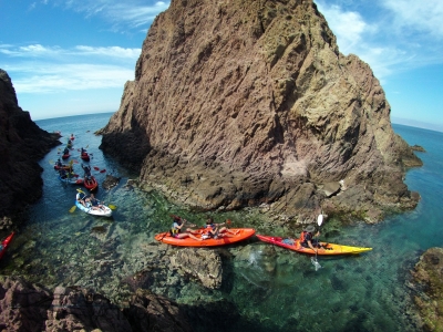 Ruta en kayak y snorkel en Cabo de Gata de 3 horas