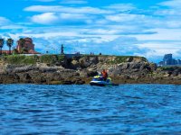  Along the coast on a jet ski 