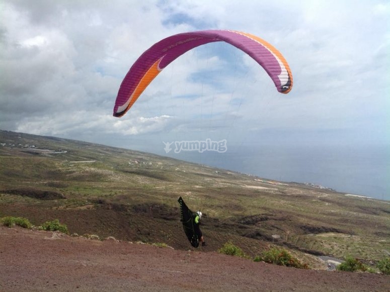  Nous commençons le vol en parapente 