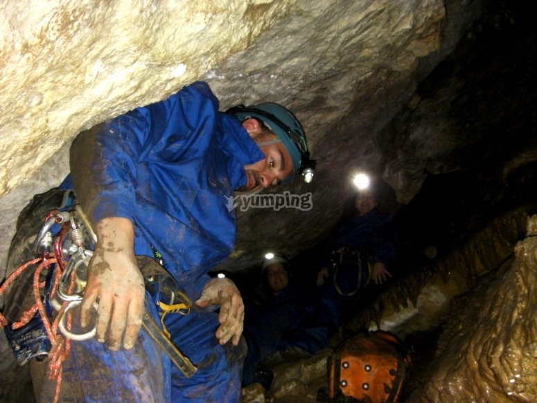 Espeleología en las Majadillas