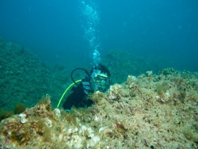 Diving with full gear in Jávea