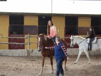 Practicing on the track