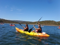 Route in Kayaks through the Tranco Reservoir 