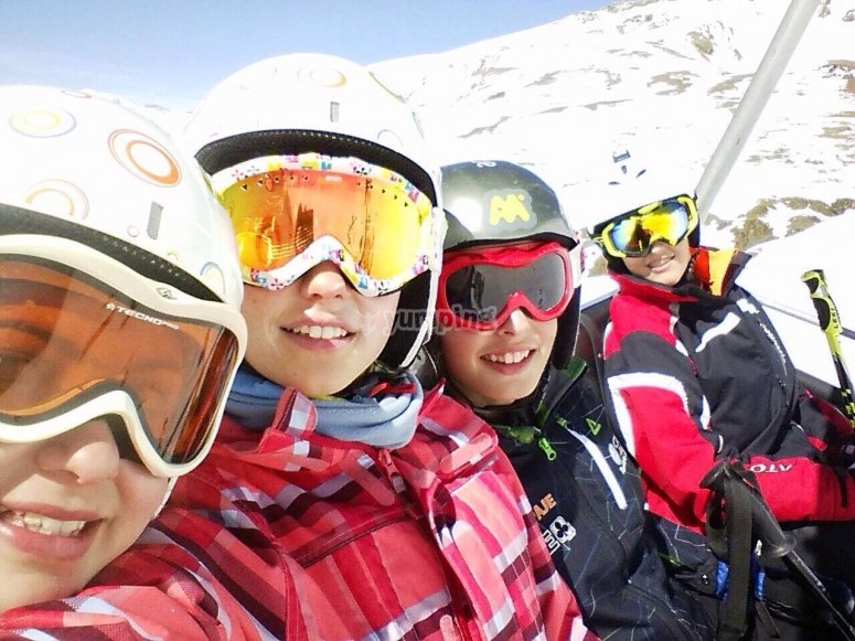 Snowboarding session