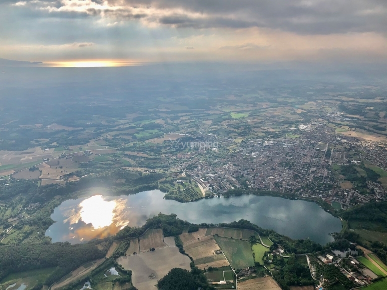 Volando en globo en la Garrotxa