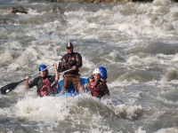  Always with the instructor in charge of the raft 