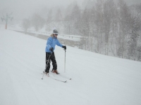 Enjoying skiing 