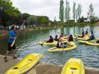 Canoes in the reservoir