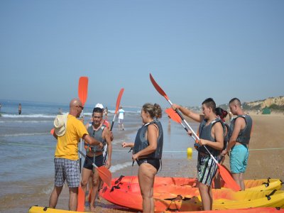 Tour di iniziazione in kayak di Islantilla 90 minuti