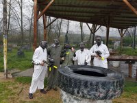 Sur l'un des terrains de paintball de Renteria 