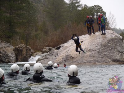 Canyoning induction, Ventano del Diablo.