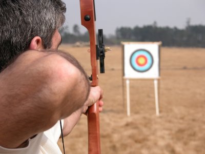 Sesión de tiro con arco en Mazaricos, 30 min.