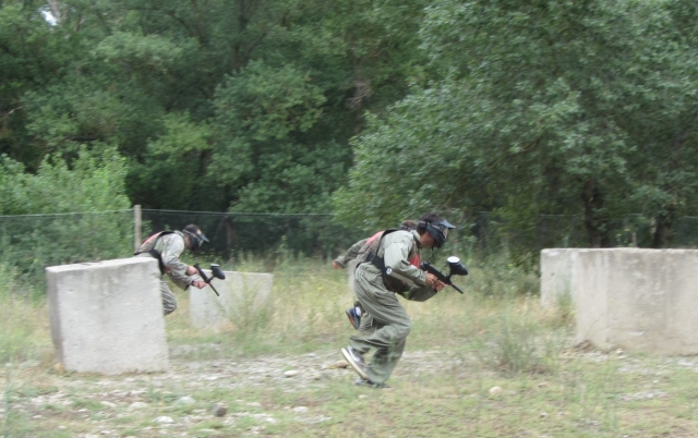 En pleno campo de batalla