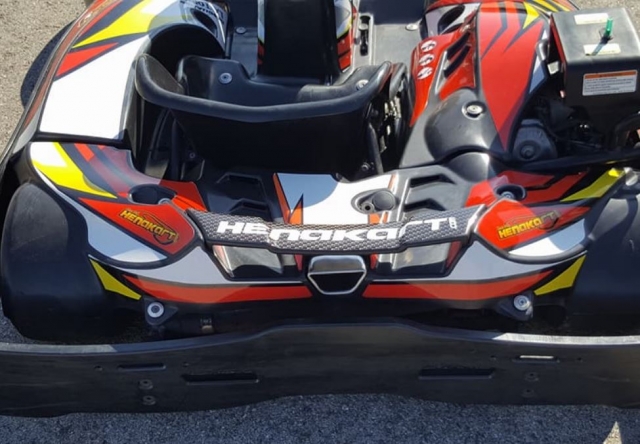 Parte trasera del kart en Madrid