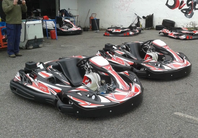 Zona de mantenimiento de los karts
