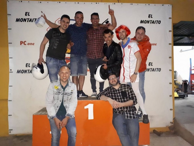 Junggesellenabschied beim Kartsport in Cáceres 