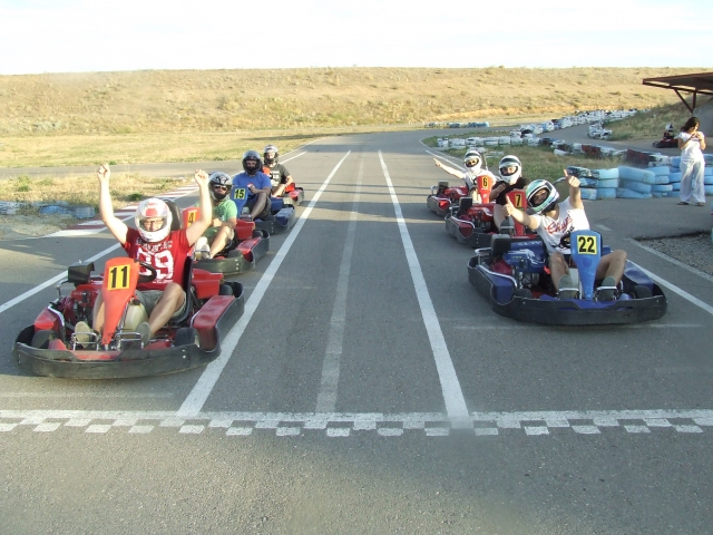 Pilotos listos para la salida