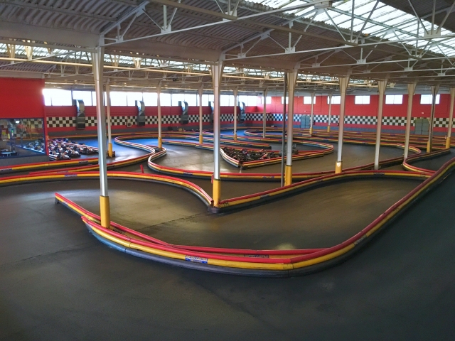Curvas en trazado indoor