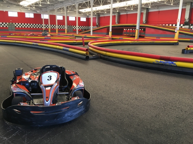 Kart en un tramo del circuito