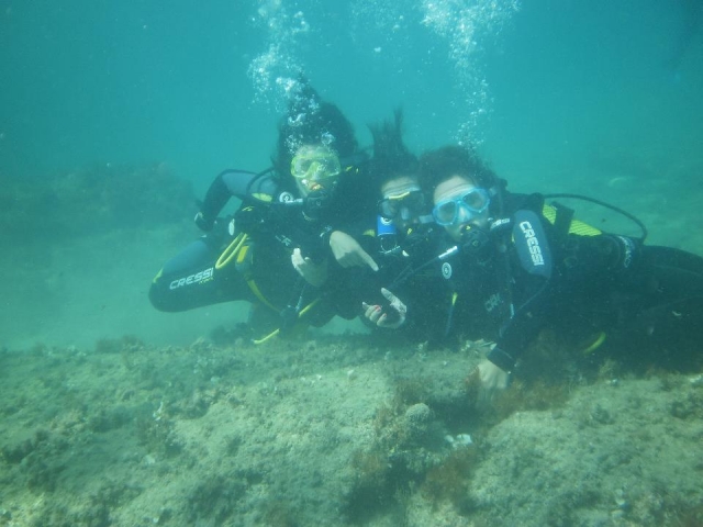 Mostrando tesoros bajo el agua
