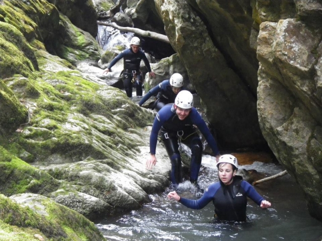 Saliendo de la garganta