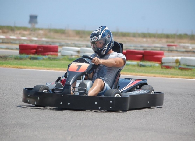 Al volante del kart en Murcia