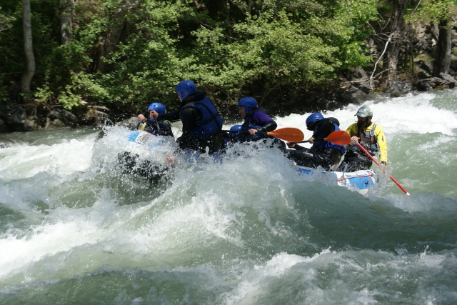 Rafting con amigos