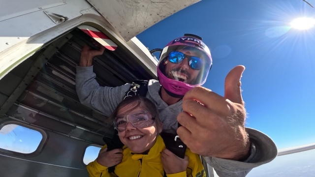 Saltando desde la avioneta