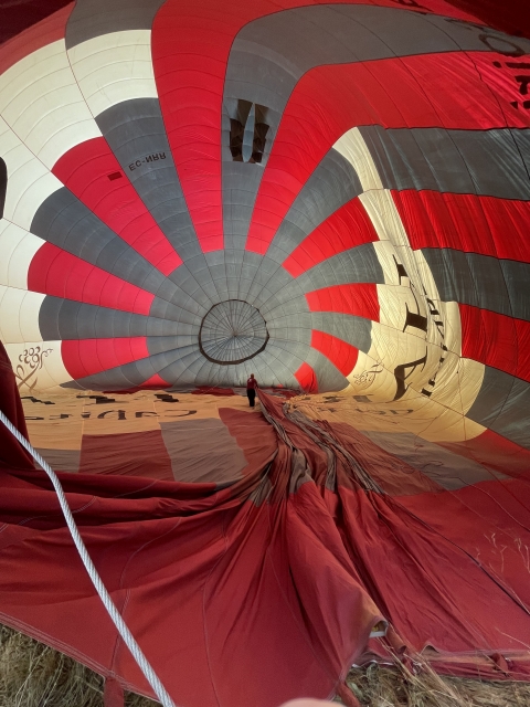 Review of Roberto about Balloon route Rioja vineyards toast+lunch 1h