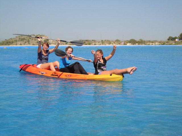  Kayaking with friends 