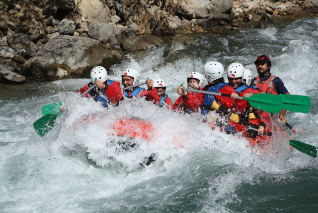 Rafting en el rio esera