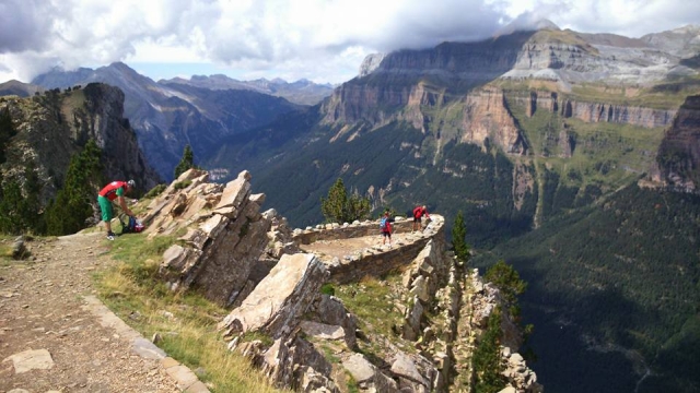 En el mirador de Ordesa con las bicis