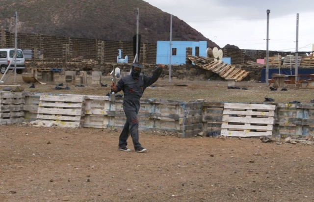 Pendant la partie de paintball 