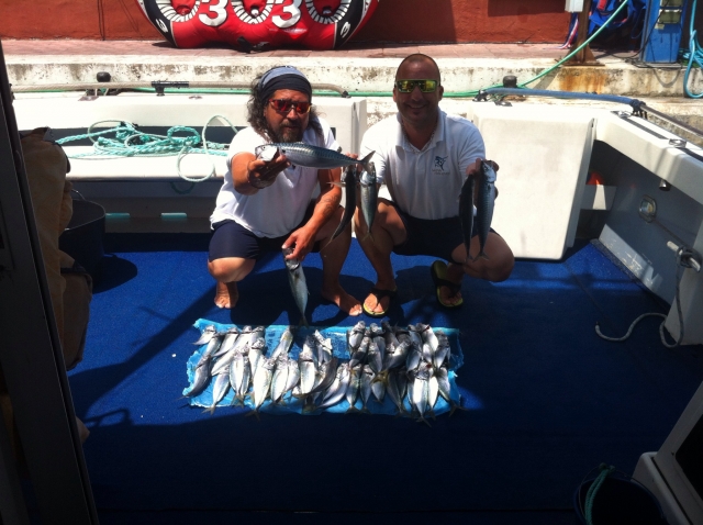 Compartiendo las capturas del dia