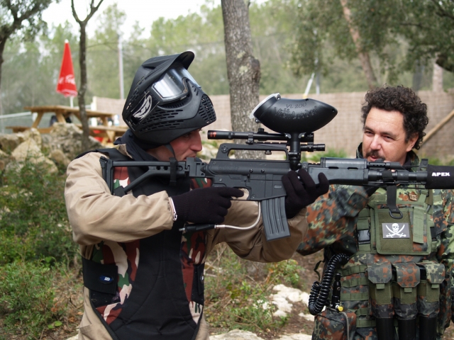 Partida de paintball para empresas