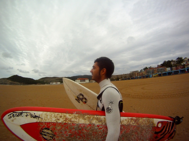 De camino a las olas