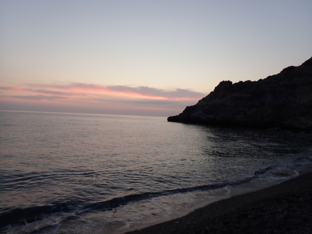  Diving at sunset 