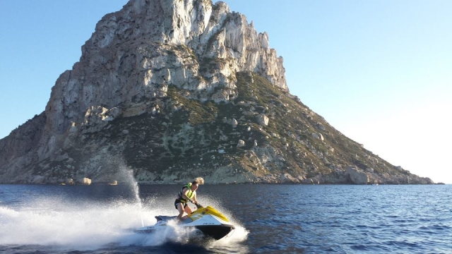  Route durch Ses Margalides auf einem Jetski 