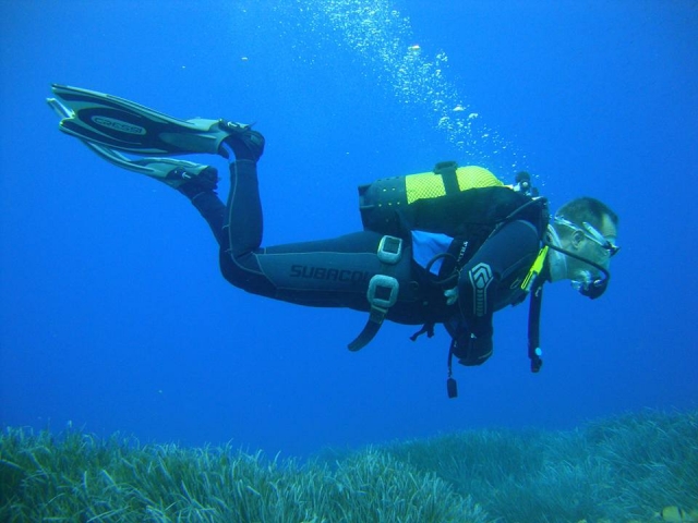 Diver underwater
