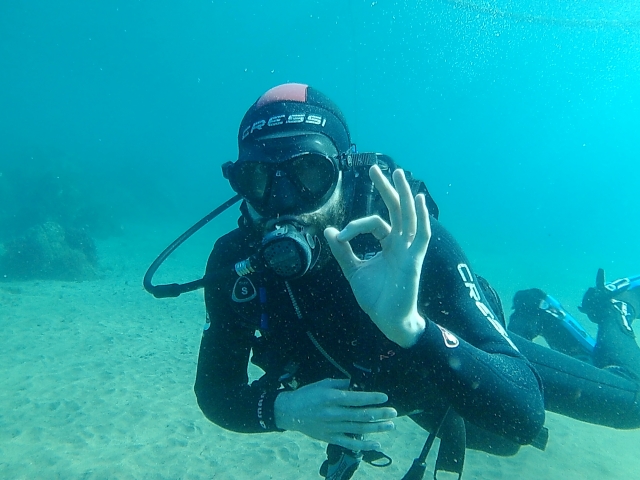  Diving student in Lanzarote 